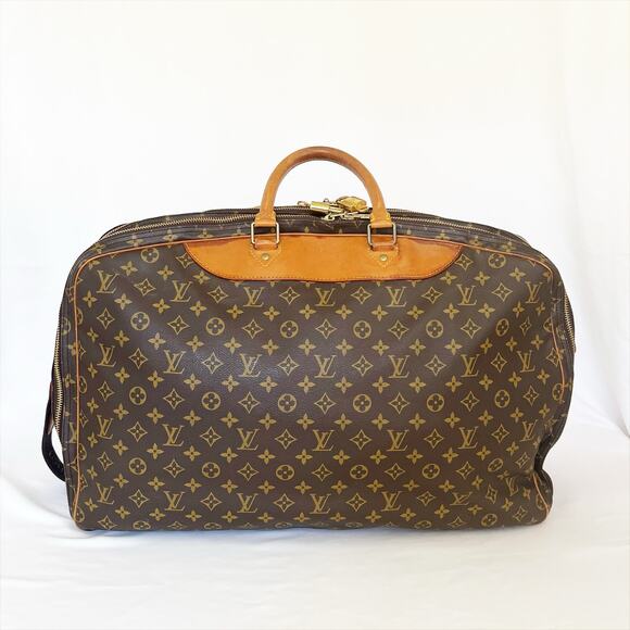 LOUIS VUITTON Monogram Alize 24 Heures Travel Bag Suitcase Vintage Unisex COA - Picture 5 of 17